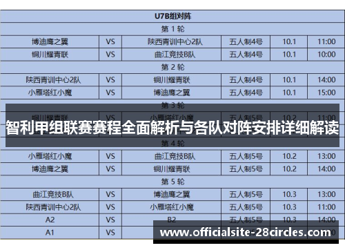 智利甲组联赛赛程全面解析与各队对阵安排详细解读